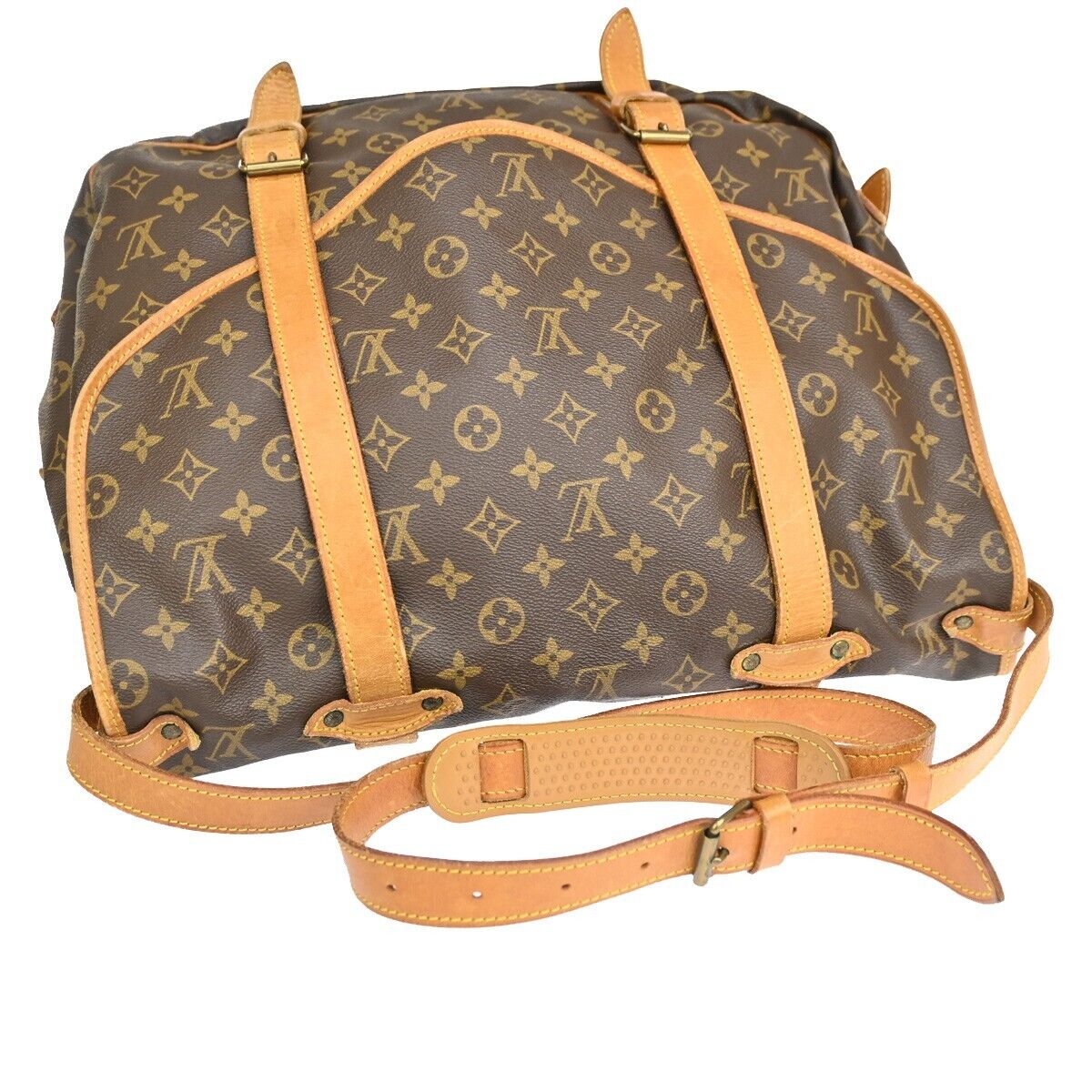 Louis Vuitton Saumur 43 Brown Canvas Shoulder Bag (Pre-Owned)