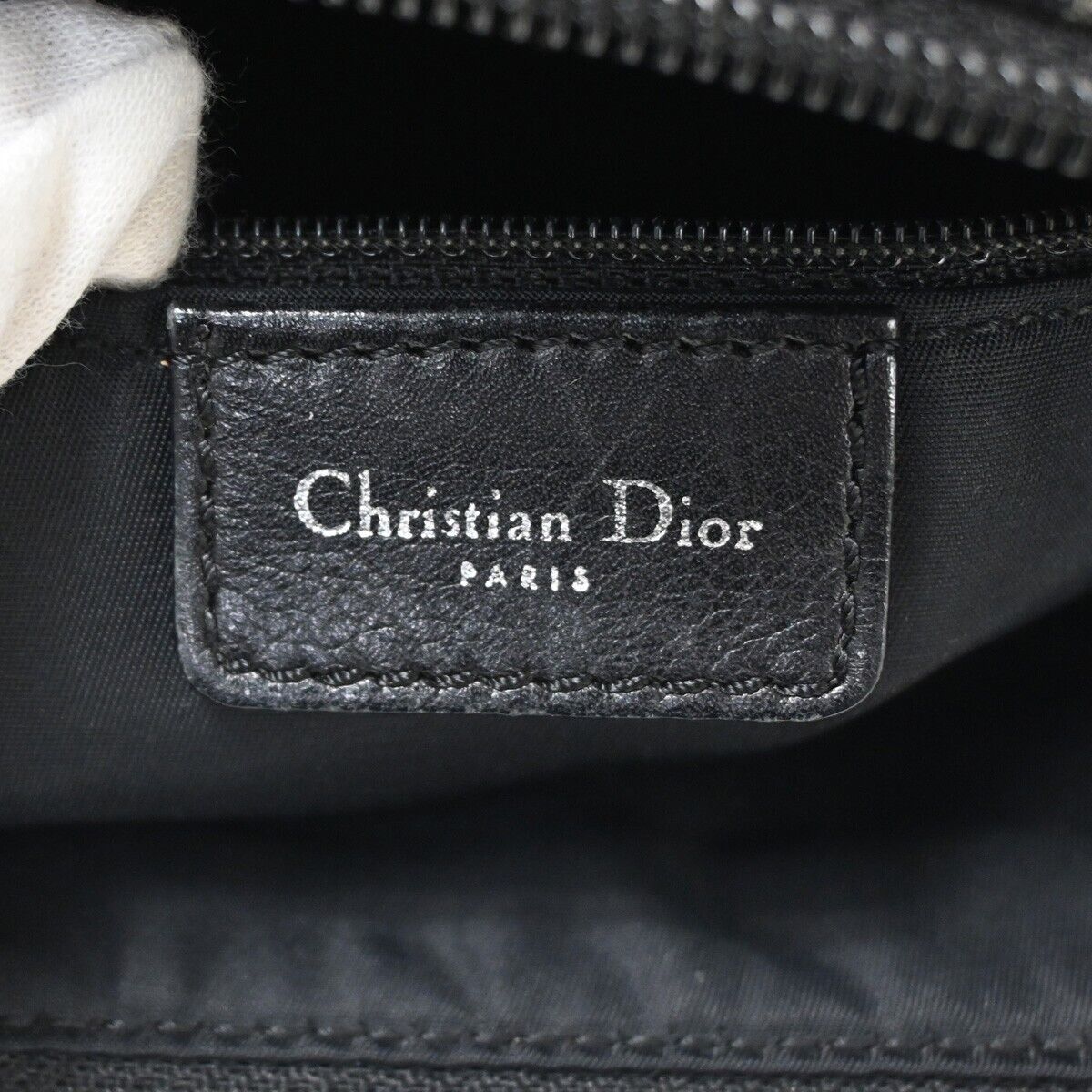 Dior Trotter Black Canvas Shoulder Bag (Pre-Owned)