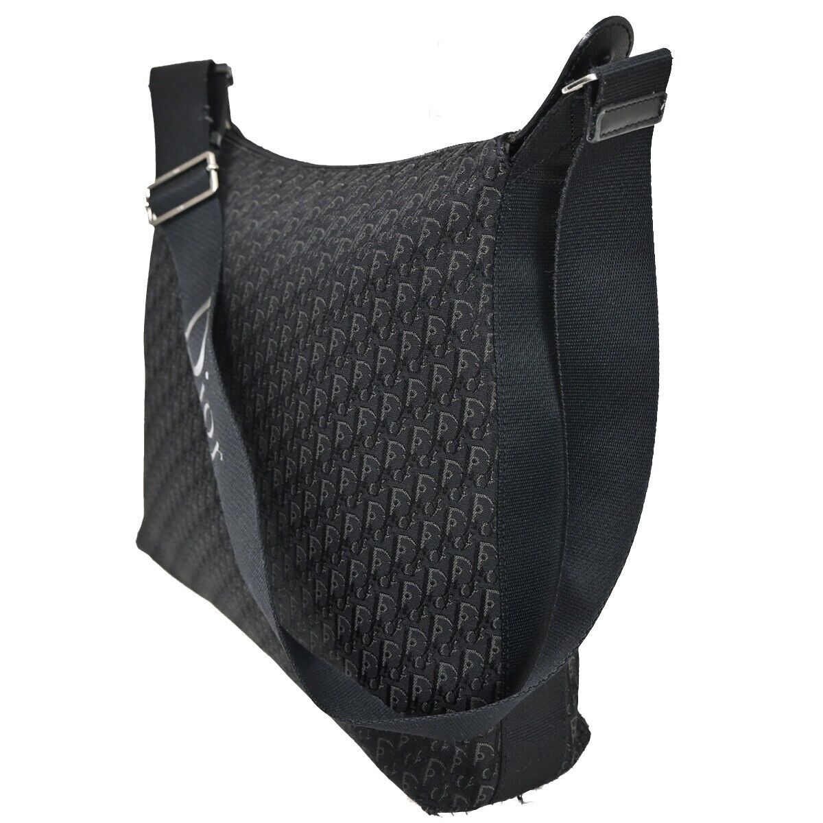 Dior Trotter Black Canvas Shoulder Bag (Pre-Owned)