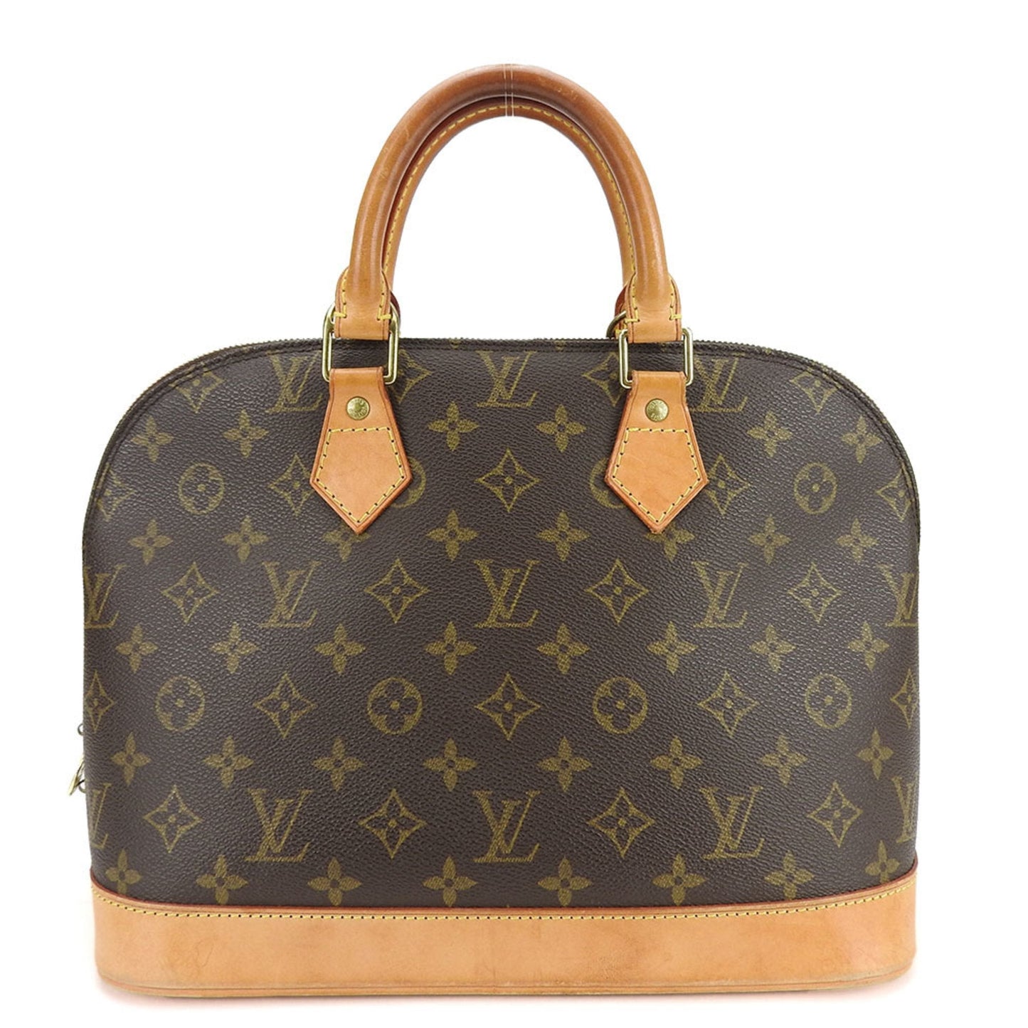 Louis Vuitton Alma Brown Canvas Handbag (Pre-Owned)