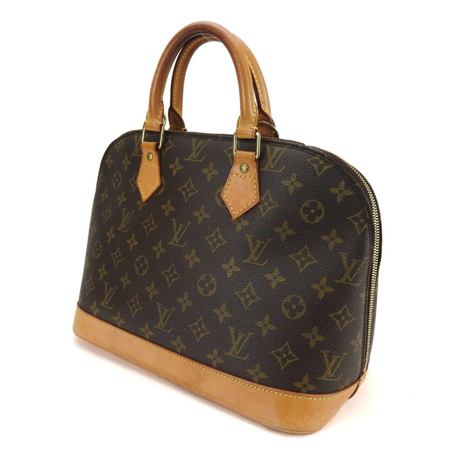 Louis Vuitton Alma Brown Canvas Handbag (Pre-Owned)