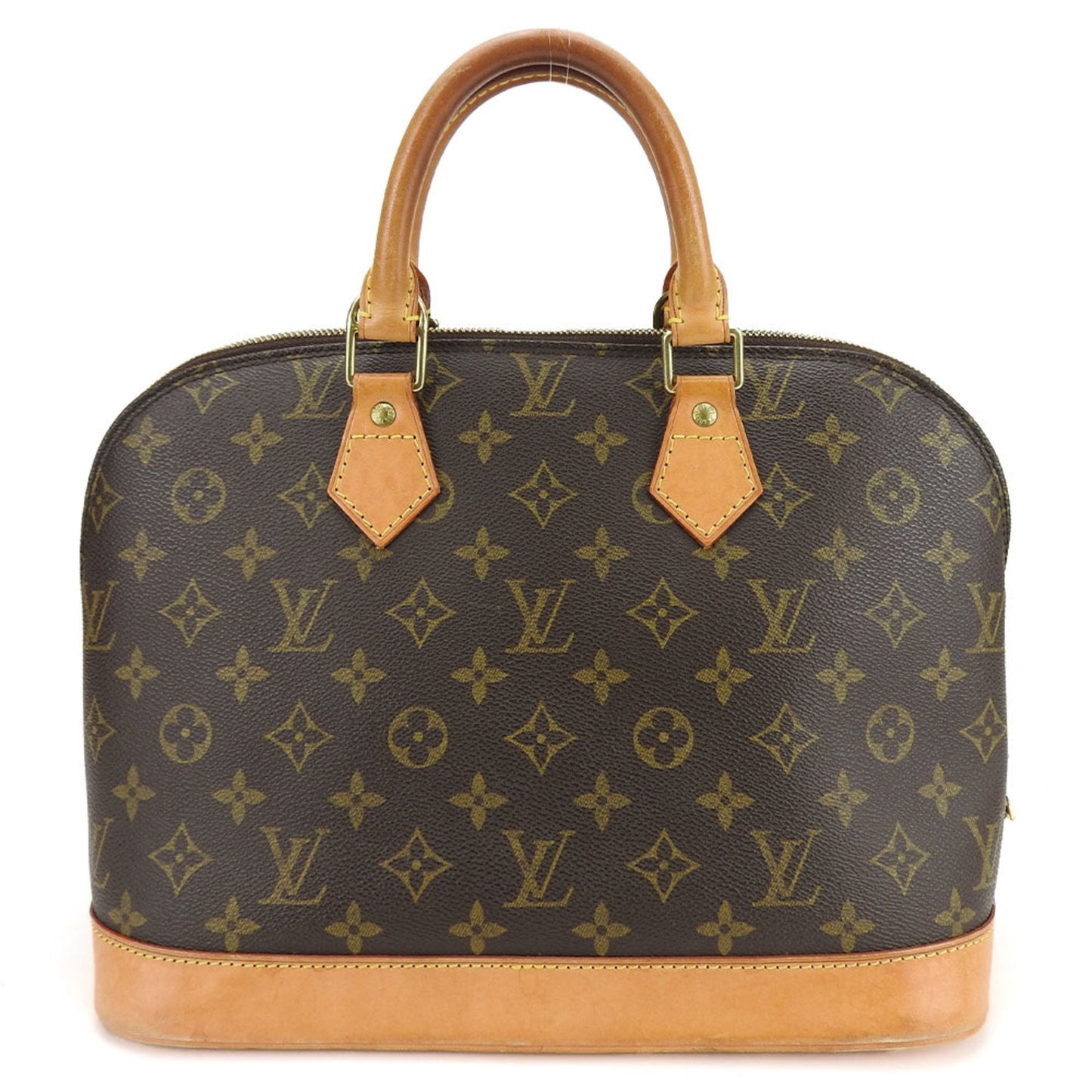 Louis Vuitton Alma Brown Canvas Handbag (Pre-Owned)