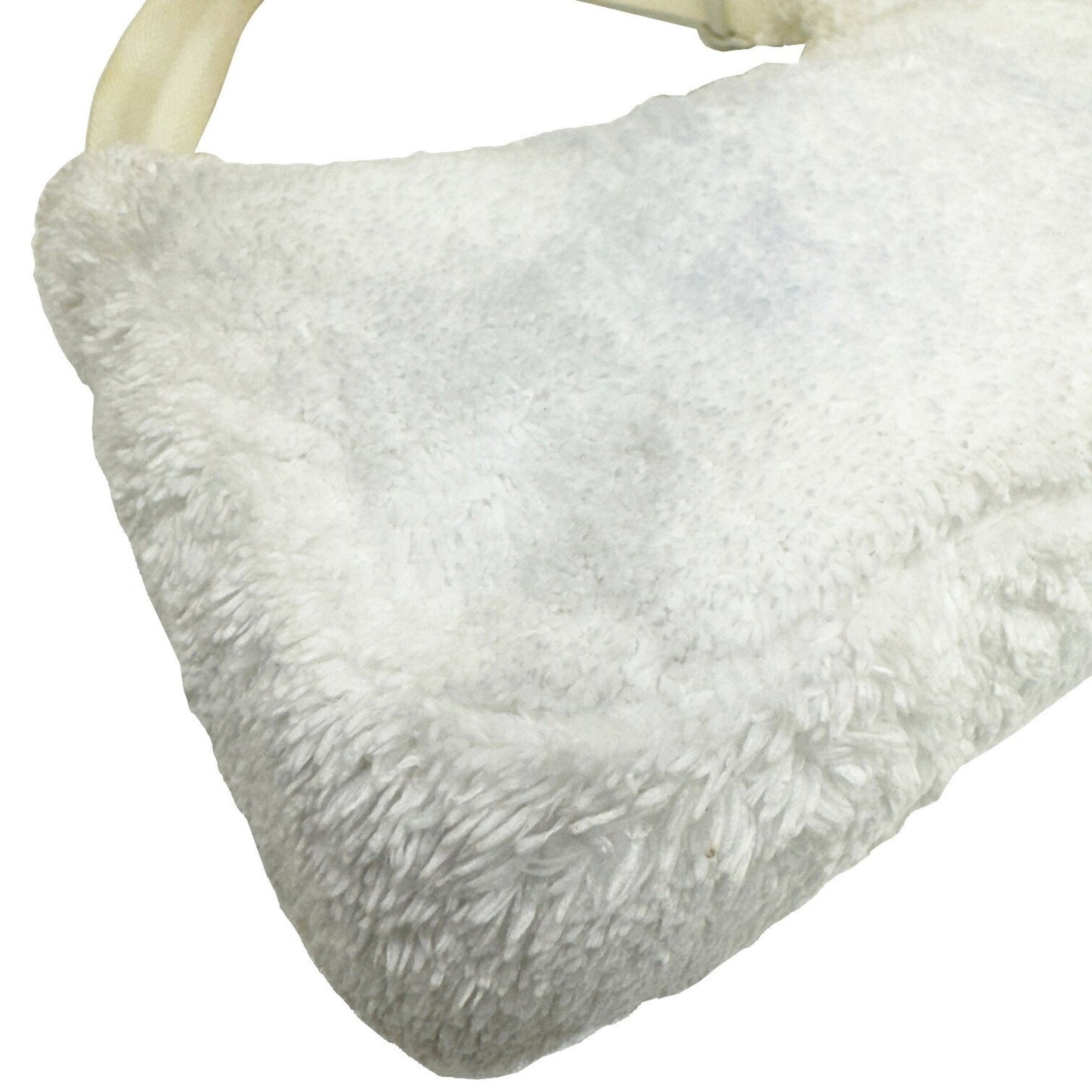 Prada Re-Edition White Fur Shoulder Bag (Pre-Owned)