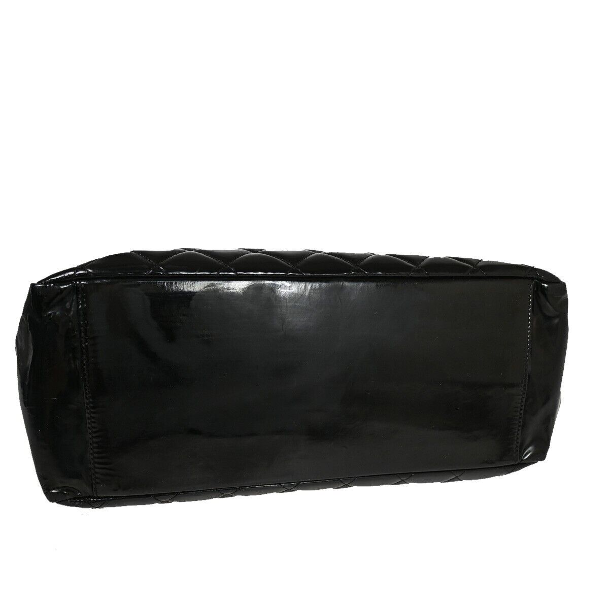 Chanel Grand Shopping Black Patent Leather Shoulder Bag (Pre-Owned)