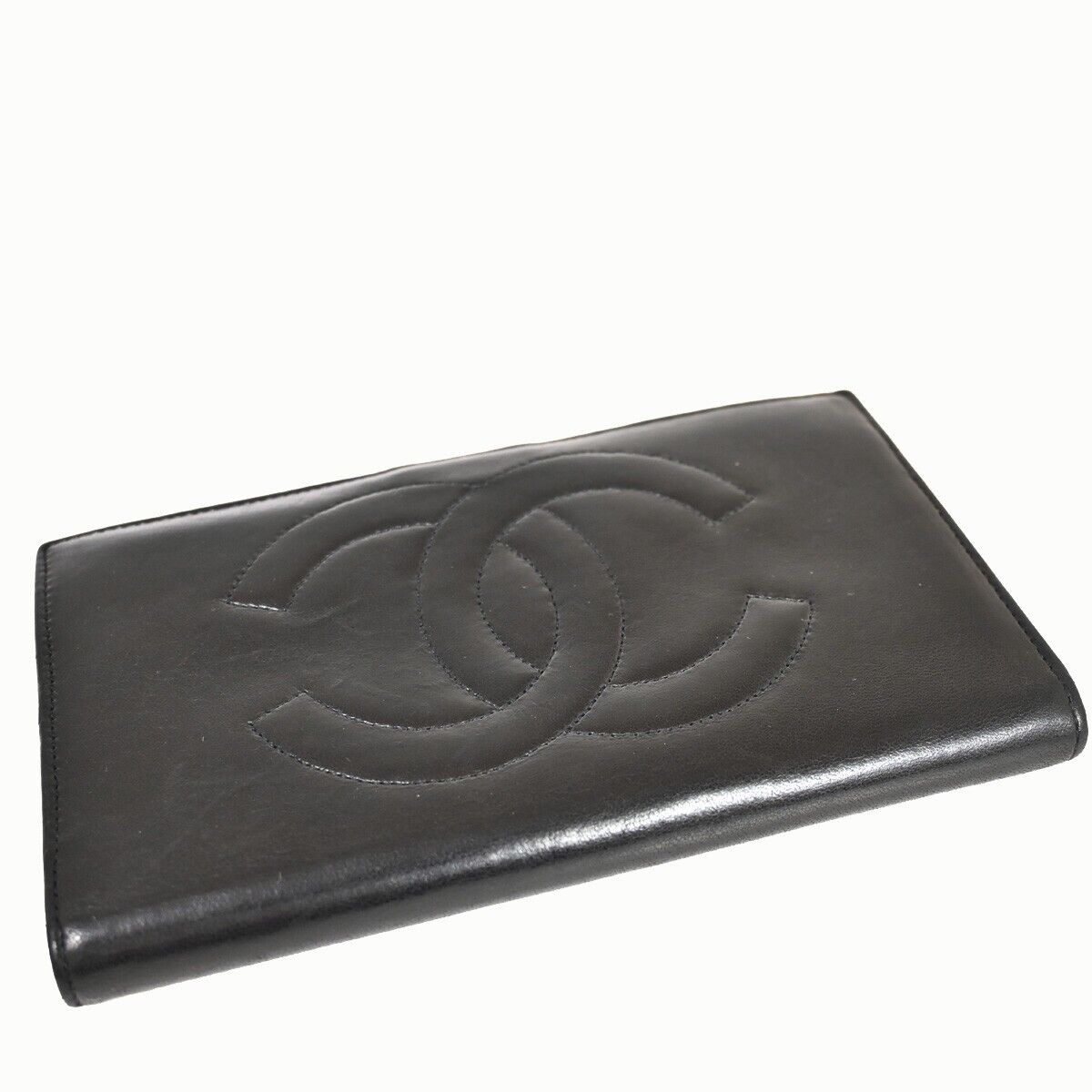 Chanel Black Leather Wallet  (Pre-Owned)