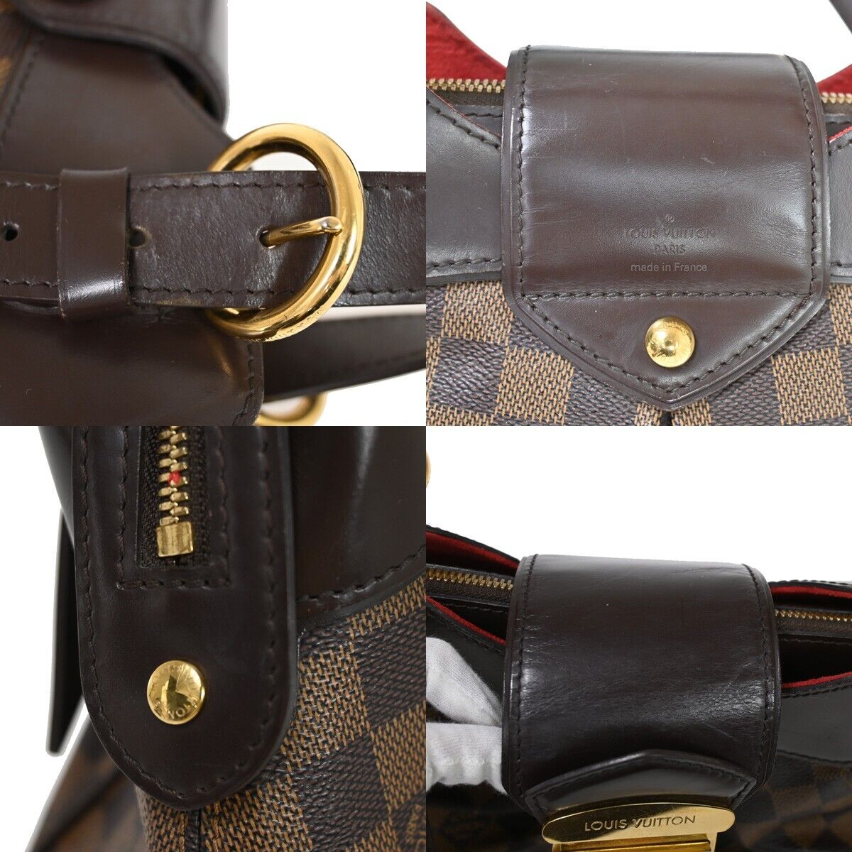 Louis Vuitton Sistina Brown Canvas Handbag (Pre-Owned)