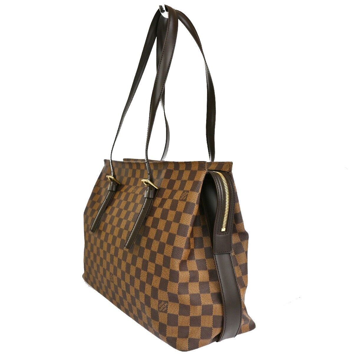 Louis Vuitton Chelsea Brown Canvas Shoulder Bag (Pre-Owned)