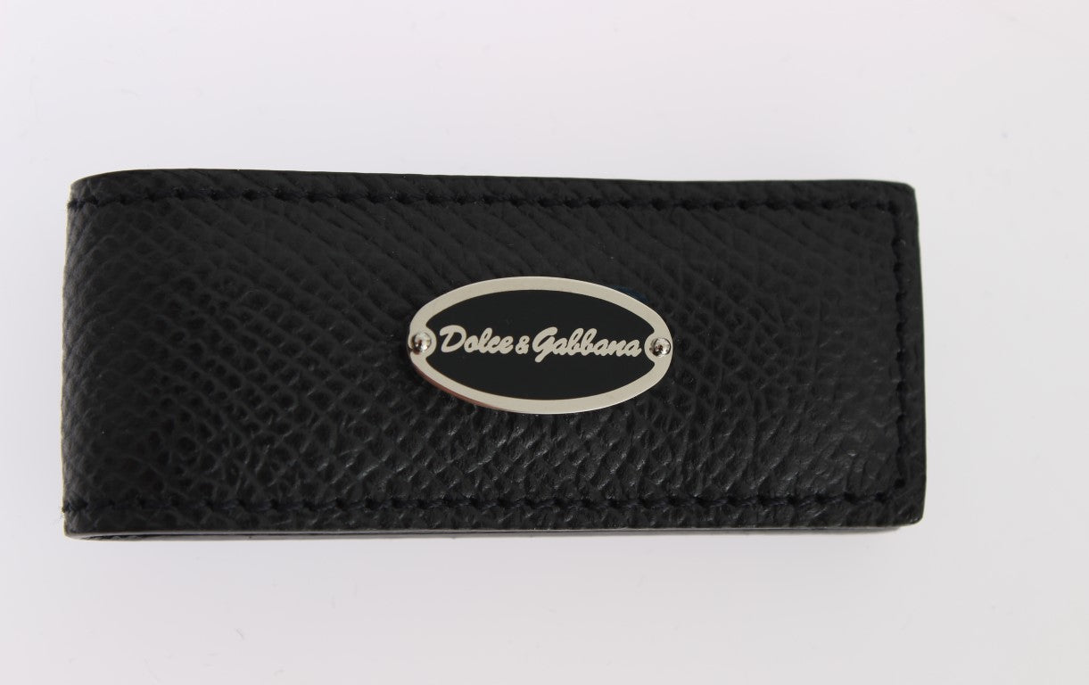 Dolce & Gabbana Elegant Blue Leather Money Men's Clip