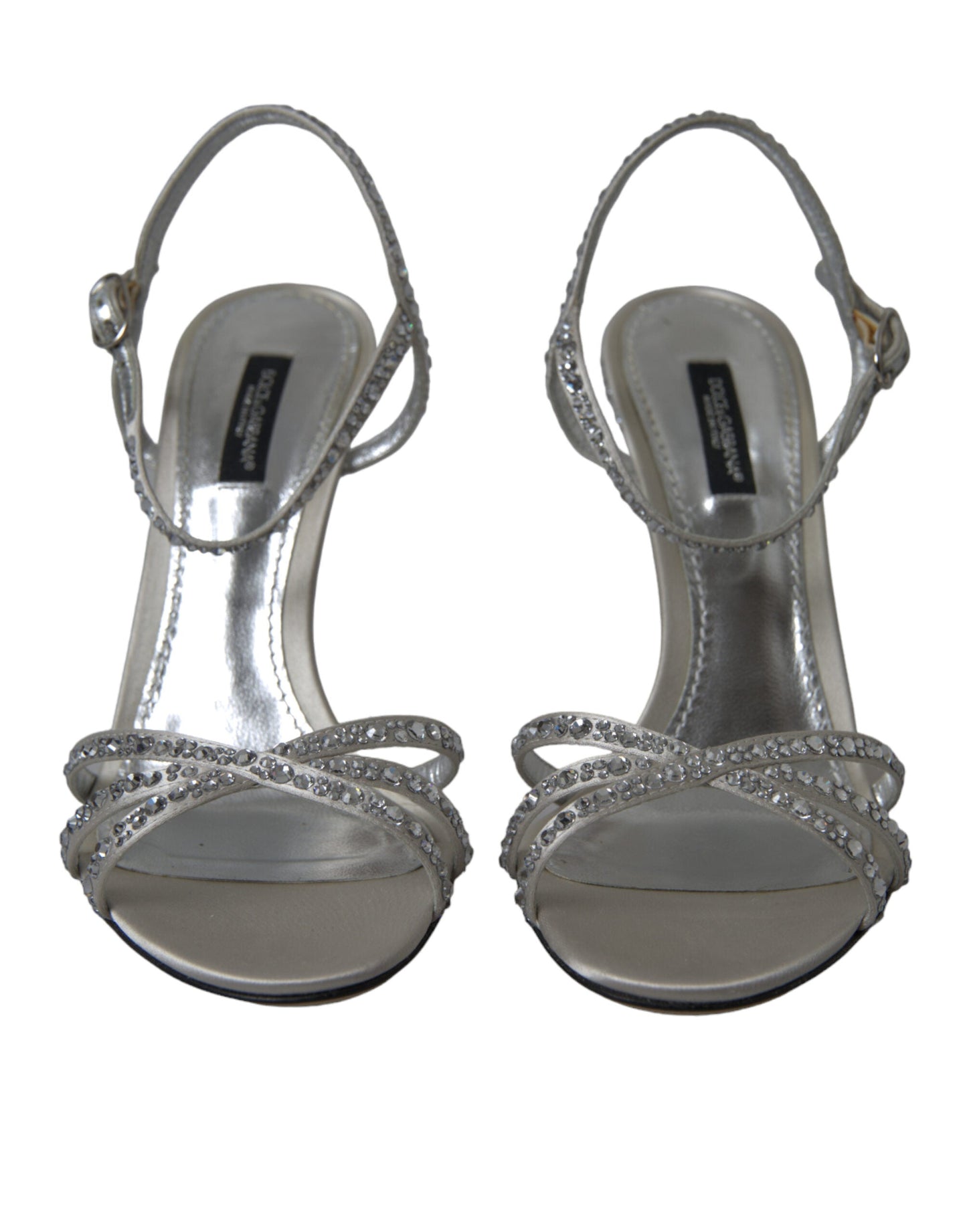 Dolce & Gabbana Elegant Crystal Embellished Heels Women's Sandals