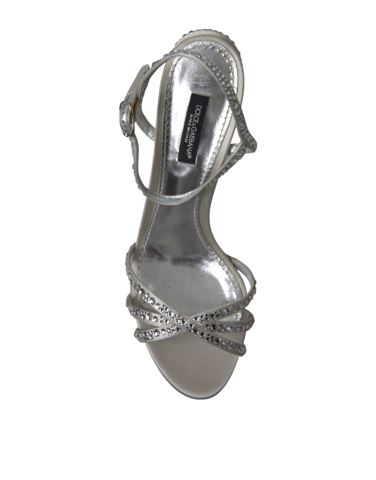 Dolce & Gabbana Elegant Crystal Embellished Heels Women's Sandals