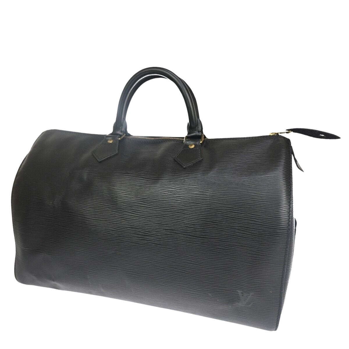 Louis Vuitton Speedy 35 Black Leather Handbag (Pre-Owned)