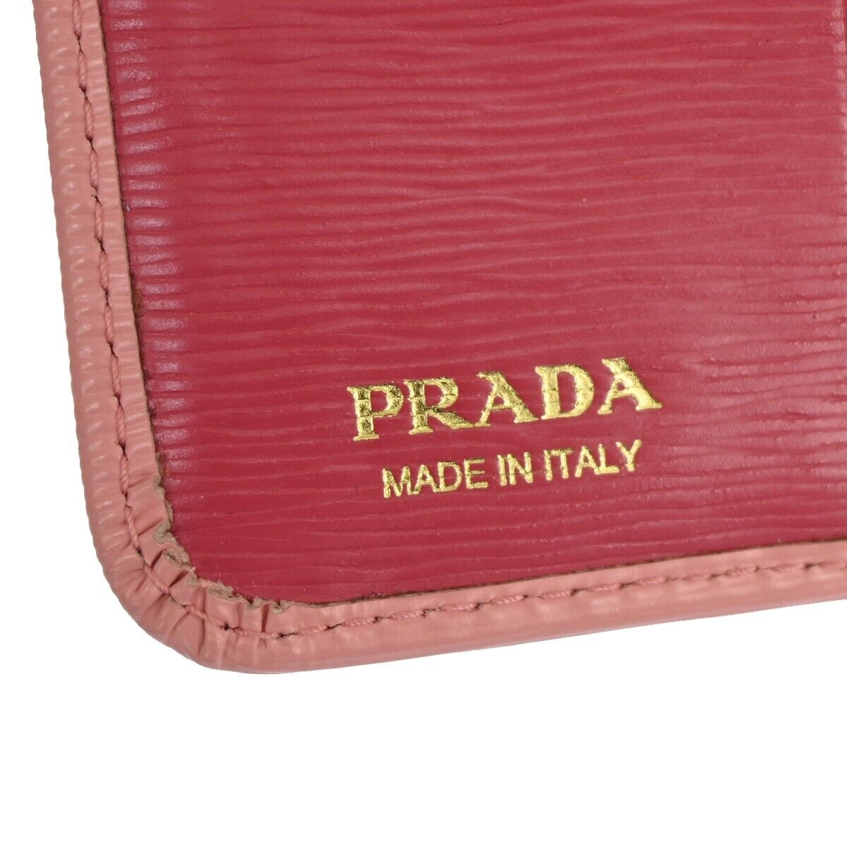 Prada Saffiano Pink Leather Wallet  (Pre-Owned)