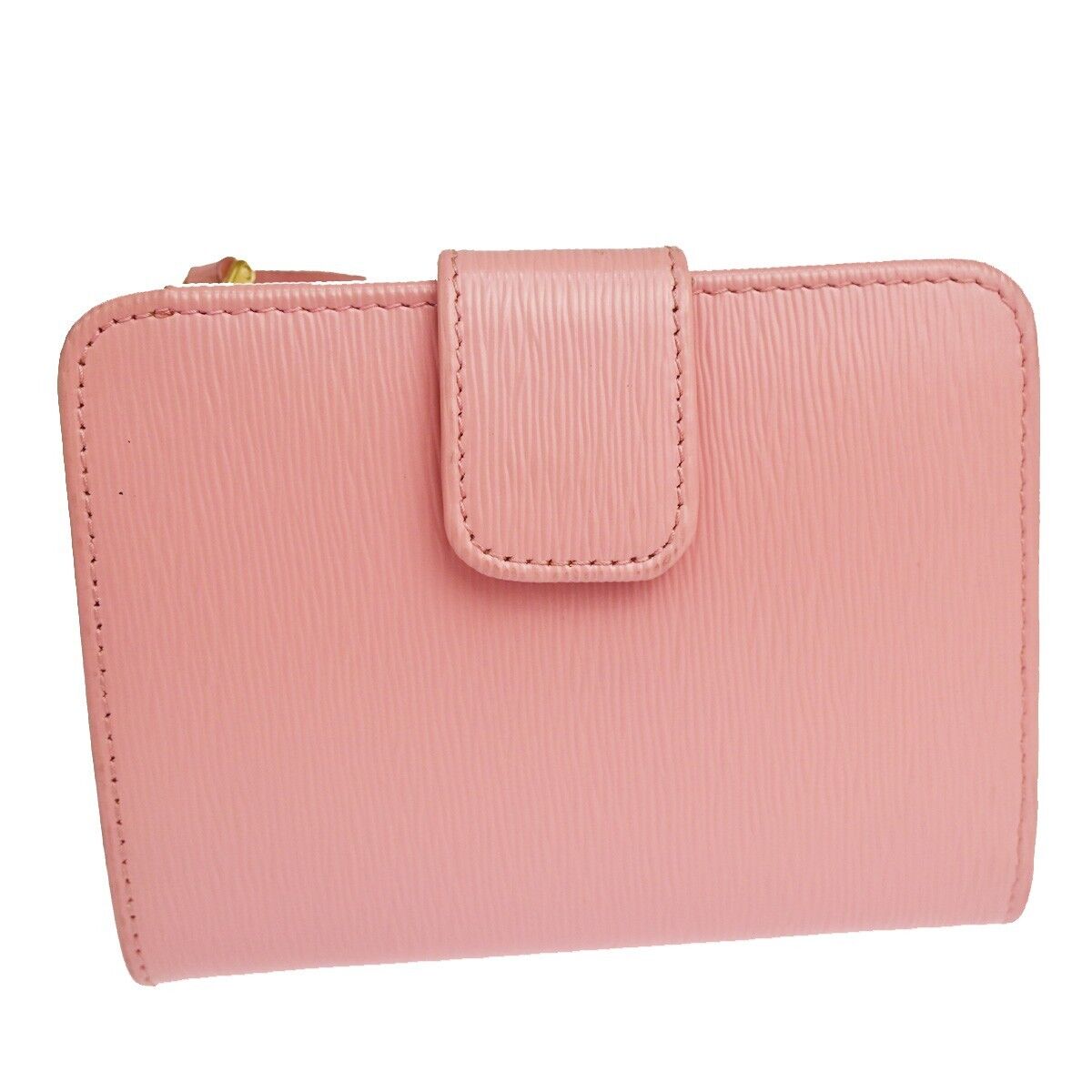 Prada Saffiano Pink Leather Wallet  (Pre-Owned)