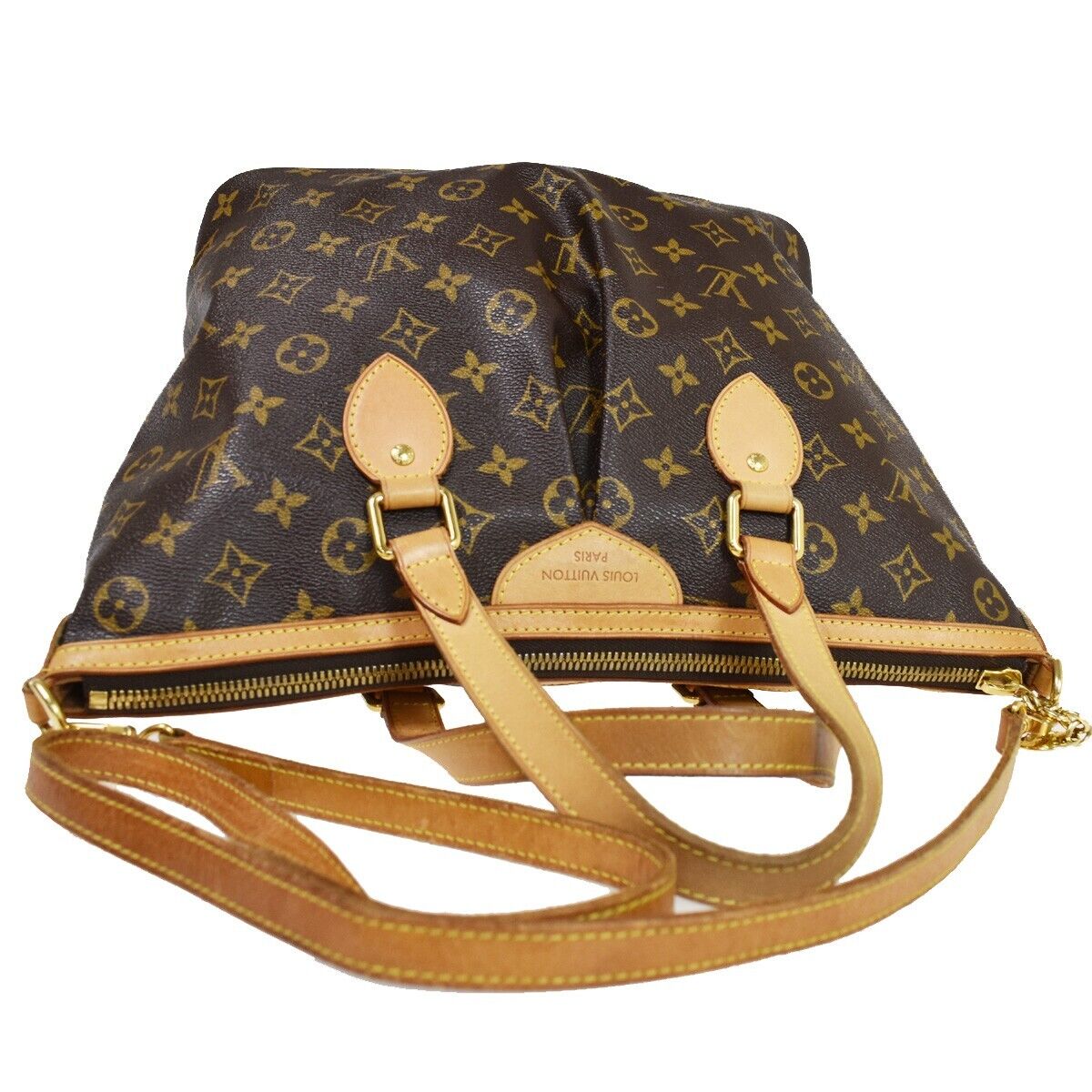 Louis Vuitton Palermo Pm Brown Canvas Handbag (Pre-Owned)