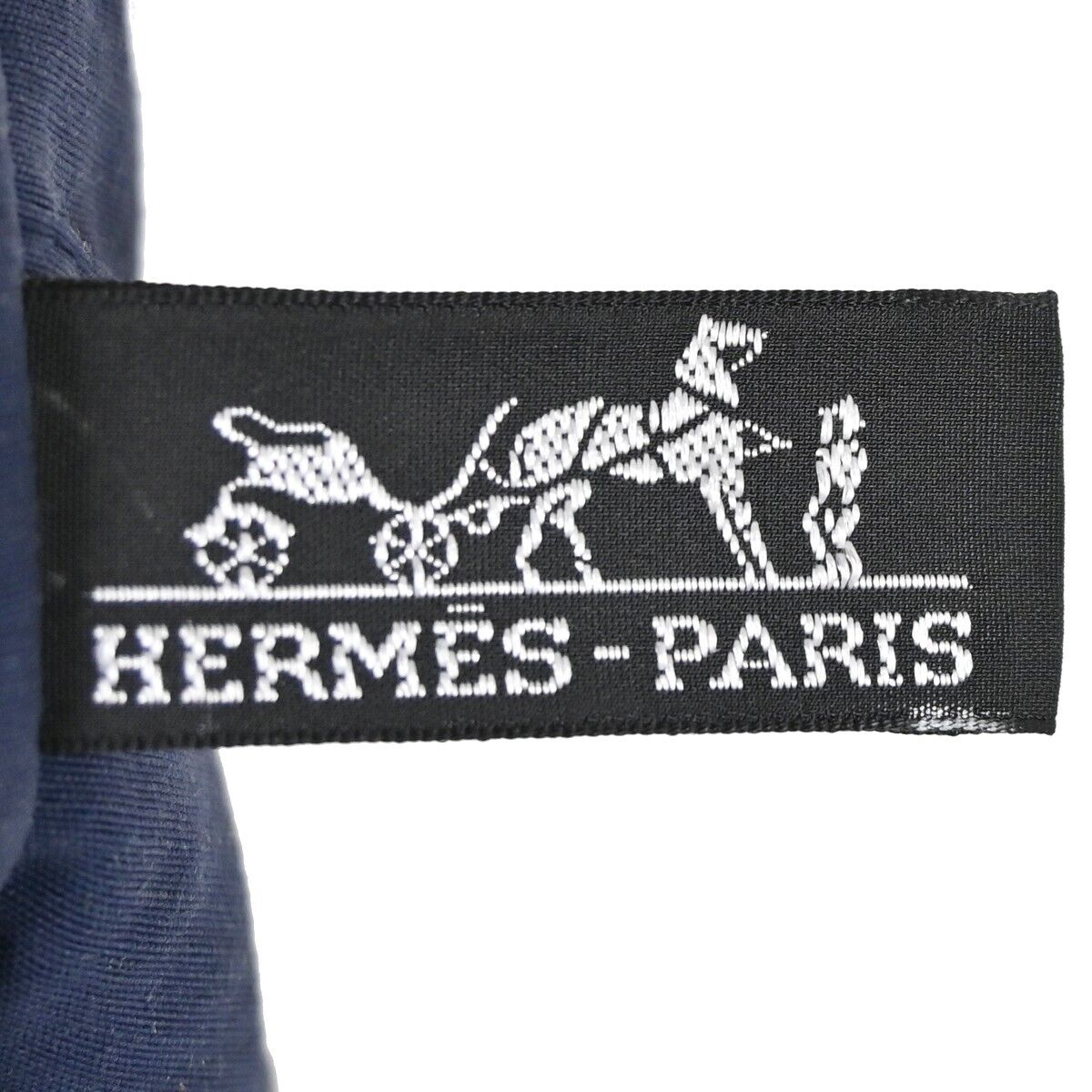 Hermès Deauville Navy Cotton Clutch Bag (Pre-Owned)