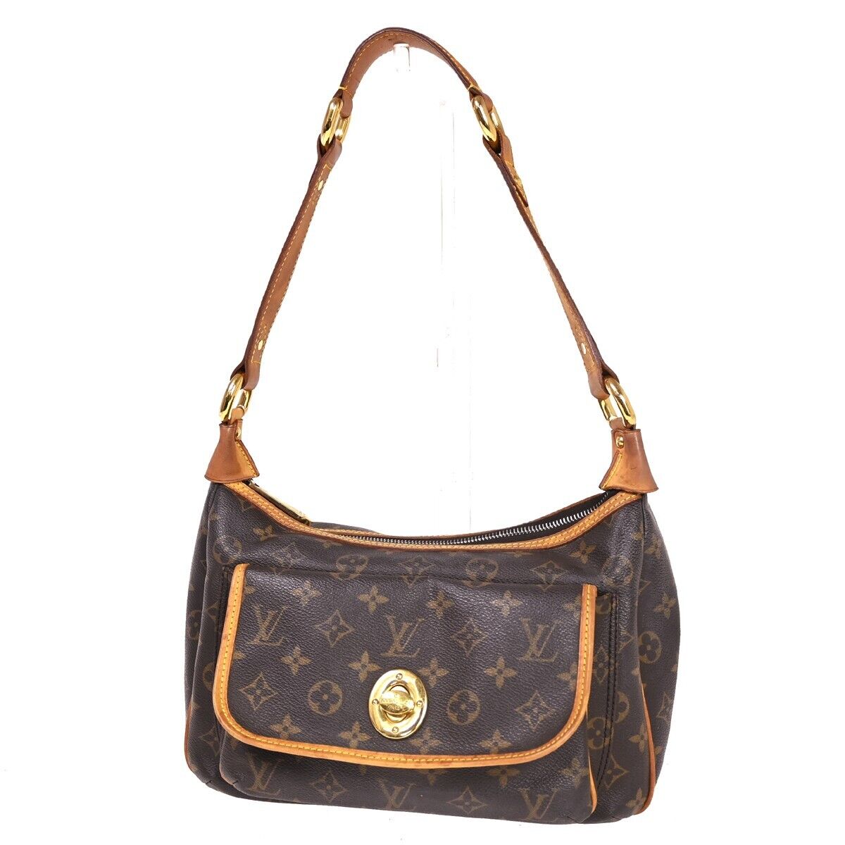 Louis Vuitton Tikal Brown Canvas Shoulder Bag (Pre-Owned)