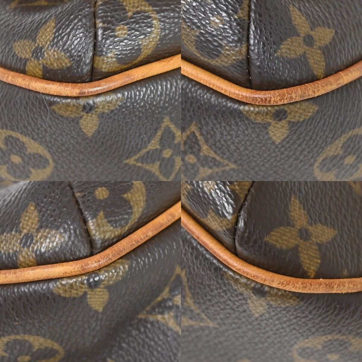 Louis Vuitton Tikal Brown Canvas Shoulder Bag (Pre-Owned)