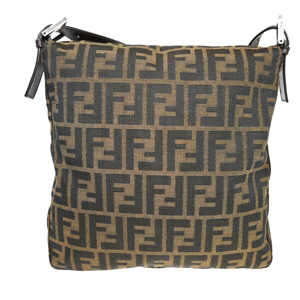 Fendi Mamma Baguette Brown Canvas Shoulder Bag (Pre-Owned)