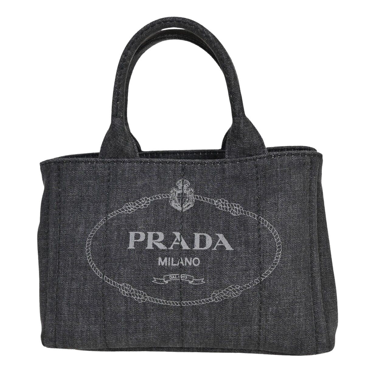 Prada Canapa Grey Denim - Jeans Handbag (Pre-Owned)