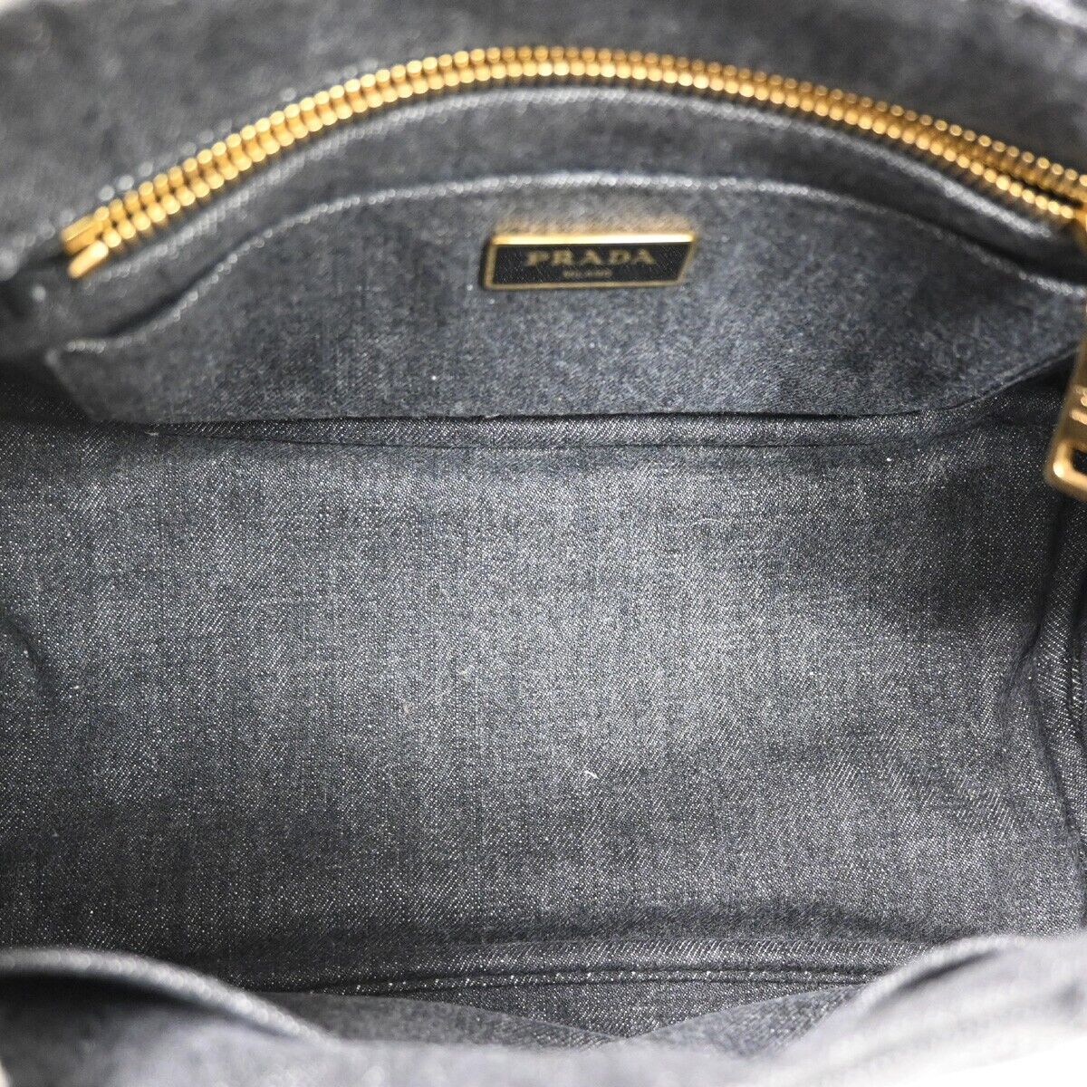 Prada Canapa Grey Denim - Jeans Handbag (Pre-Owned)