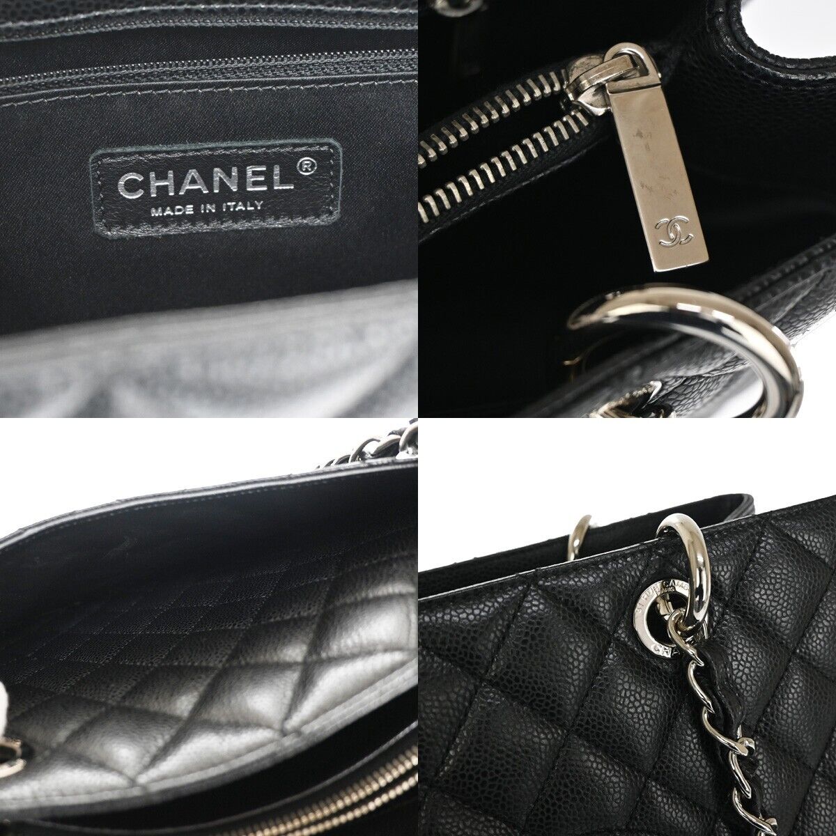 Chanel Grand Shopping Black Leather Tote Bag (Pre-Owned)