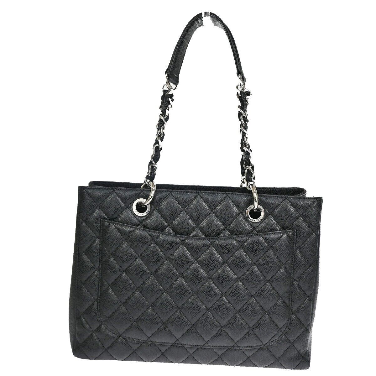 Chanel Grand Shopping Black Leather Tote Bag (Pre-Owned)