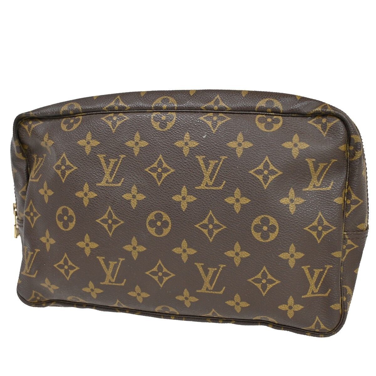 Louis Vuitton Trousse Toilette 28 Brown Canvas Clutch Bag (Pre-Owned)