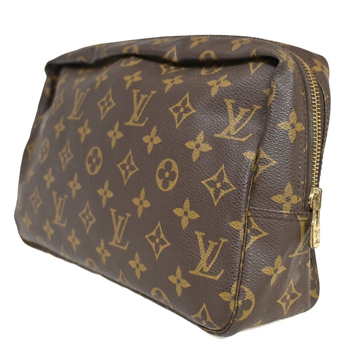 Louis Vuitton Trousse Toilette 28 Brown Canvas Clutch Bag (Pre-Owned)