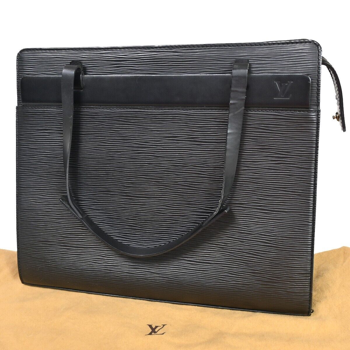 Louis Vuitton Croisette Black Leather Handbag (Pre-Owned)