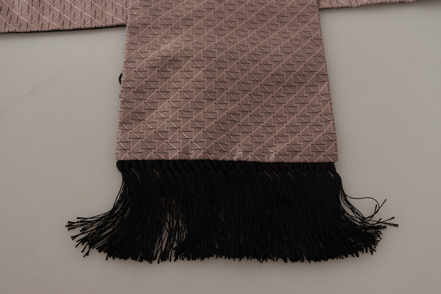 Dolce & Gabbana Elegant Silk Fringed Men's Scarf in Men's Pink