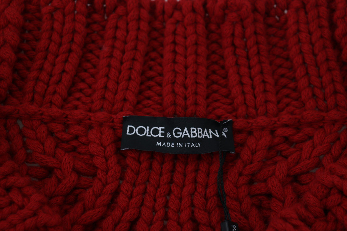 Dolce & Gabbana Elegant Red Virgin Wool Women's Cardigan