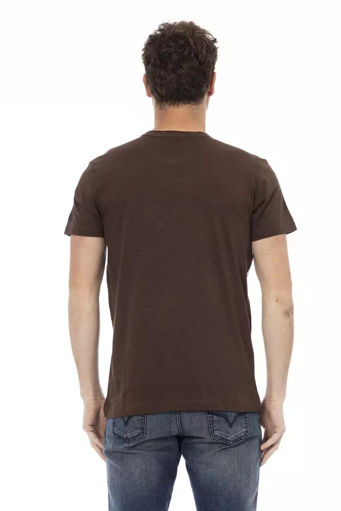 Trussardi Action Elegant Brown Short Sleeve Men's Tee