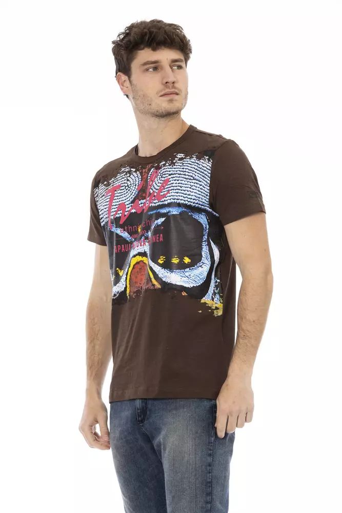 Trussardi Action Elegant Brown Short Sleeve Men's Tee