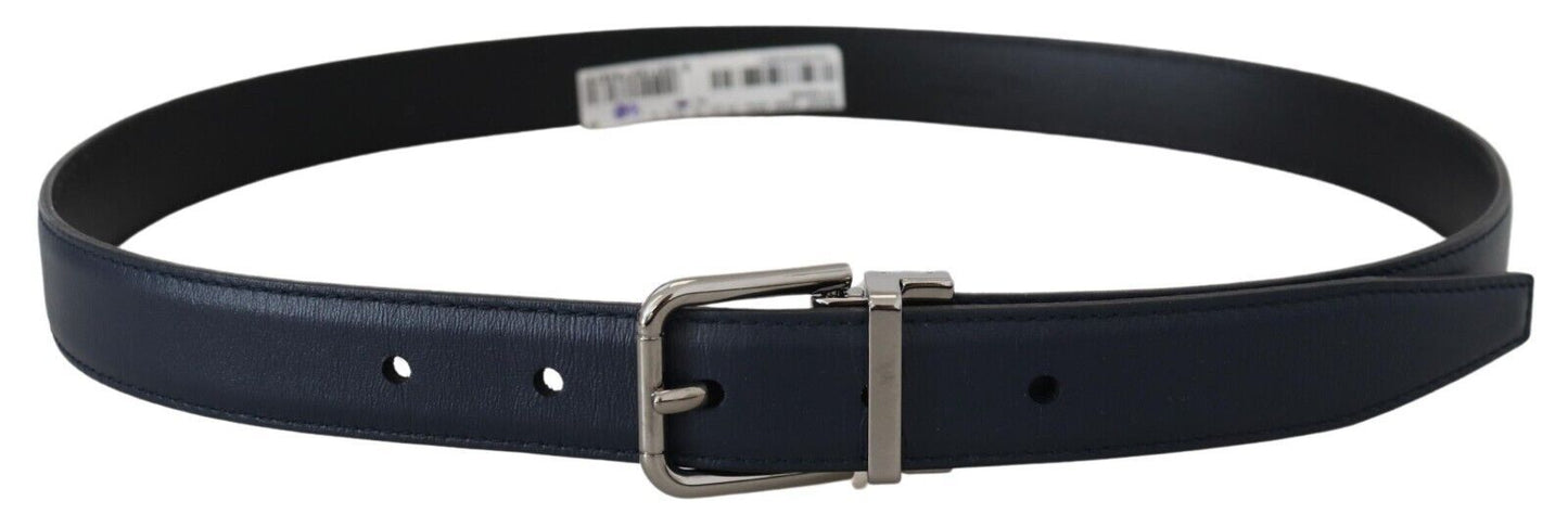 Dolce & Gabbana Elegant Blue Calf Leather Men's Belt