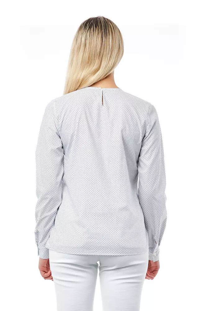 Bagutta Chic Polka Dot Round Neck Women's Blouse